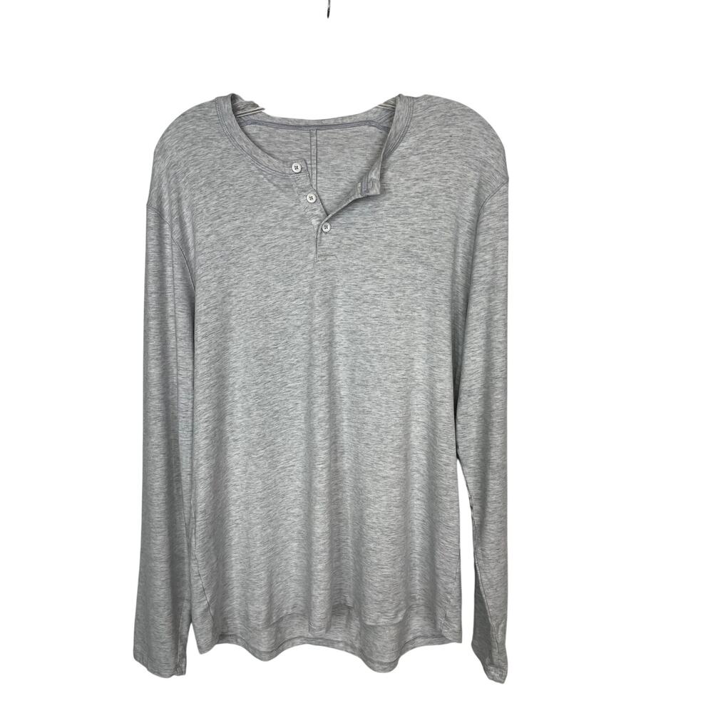 Lululemon 5 Year Basic Long Sleeve Henley L Light gray